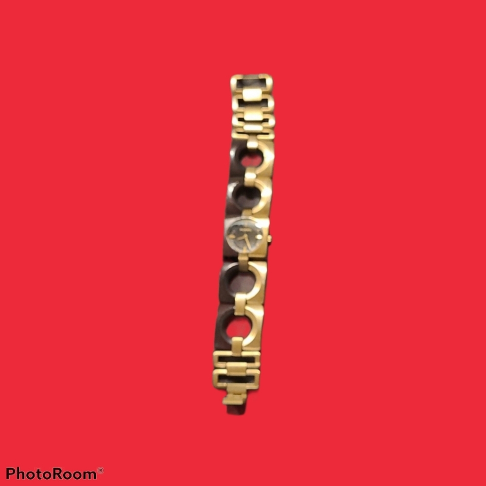 Two toned brown and gold Fossil watch